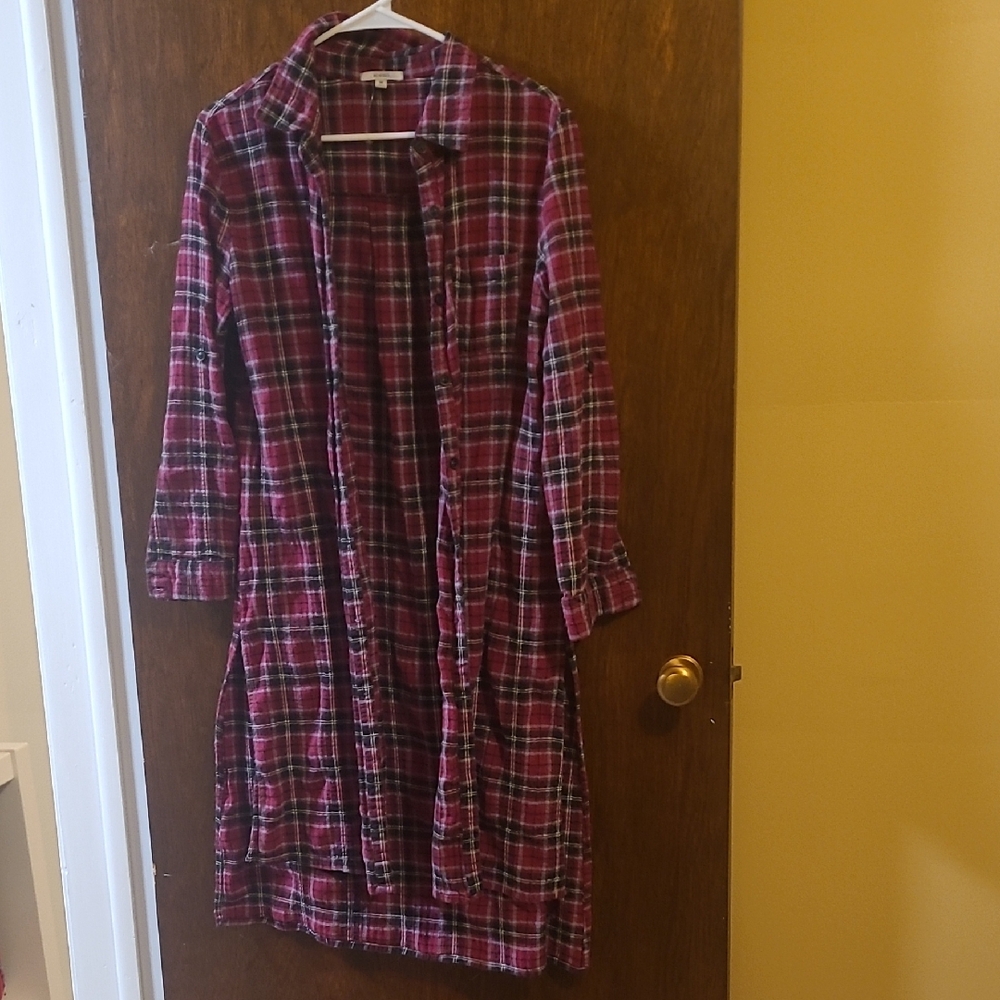 Plaid Long Sleeve Dress